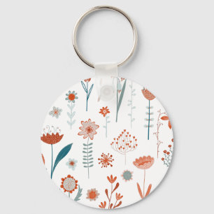 Scandinavian Summer Flowers Keychain