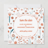 Scandinavian Summer Flowers Save the Date