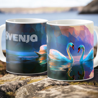 Scandinavian Swan Maiden - Norse Swan Symbol - Coffee Mug