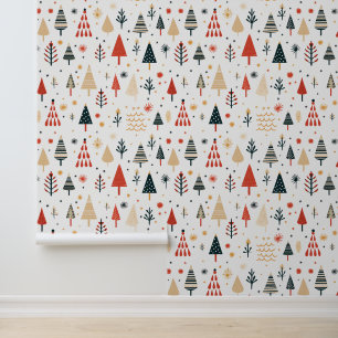 Scandinavian Swedish Christmas trees Wallpaper