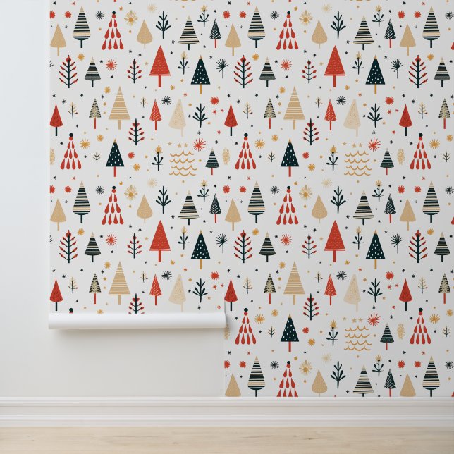 Scandinavian Swedish Christmas trees  Wallpaper (Application)