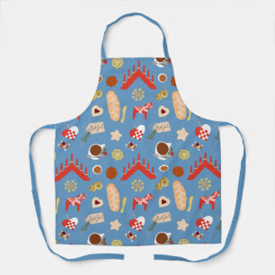 Scandinavian/Swedish Jul Christmas pastries design Apron