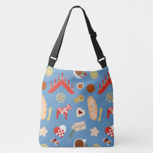 Scandinavian/Swedish Jul Christmas pastries design Crossbody Bag