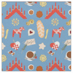 Scandinavian/Swedish Jul Christmas pastries design Fabric