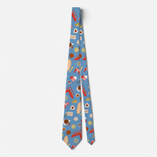 Scandinavian/Swedish Jul Christmas pastries design Neck Tie