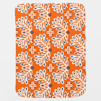 Scandinavian Tradition: Ethnic Floral Mosaic. Baby Blanket