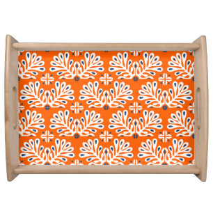 Scandinavian Tradition: Ethnic Floral Mosaic. Serving Tray