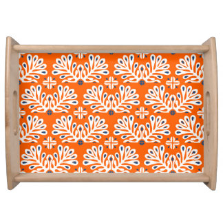 Scandinavian Tradition: Ethnic Floral Mosaic. Serving Tray