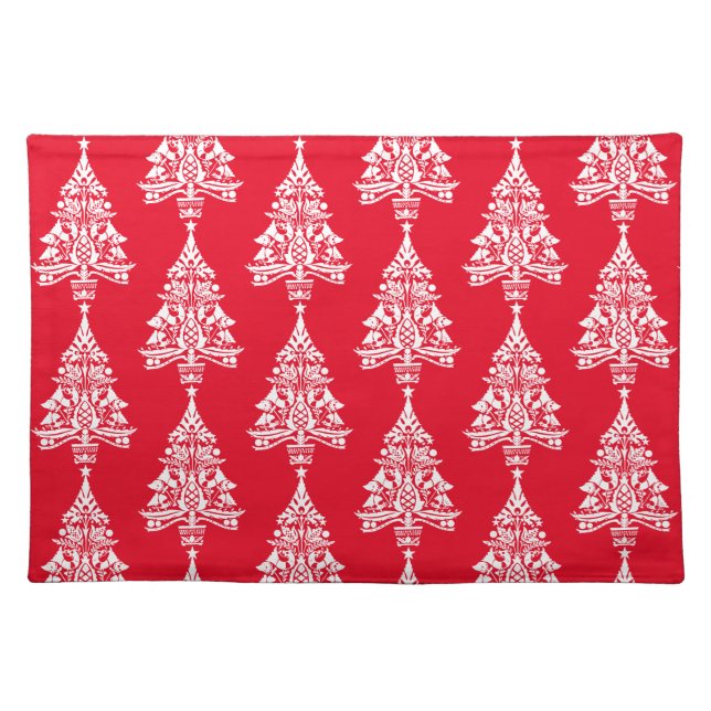 Scandinavian Traditional Christmas Decorations Cloth Placemat (Front)