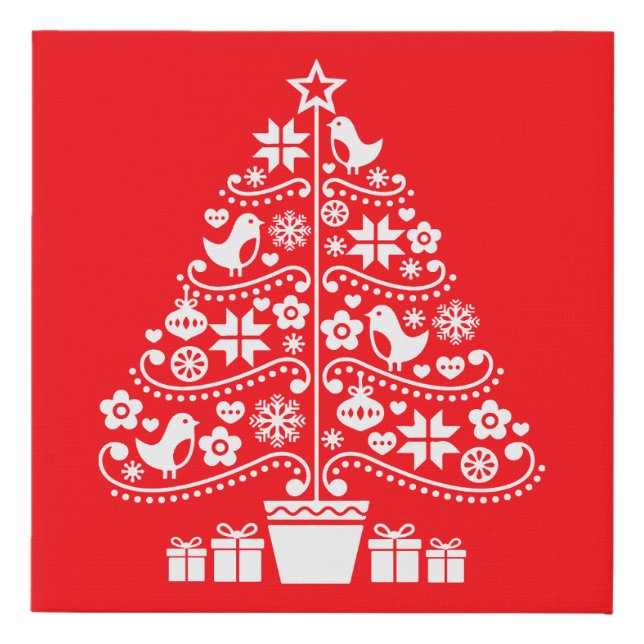 Scandinavian Traditional Christmas Decorations Faux Canvas Print (Front)