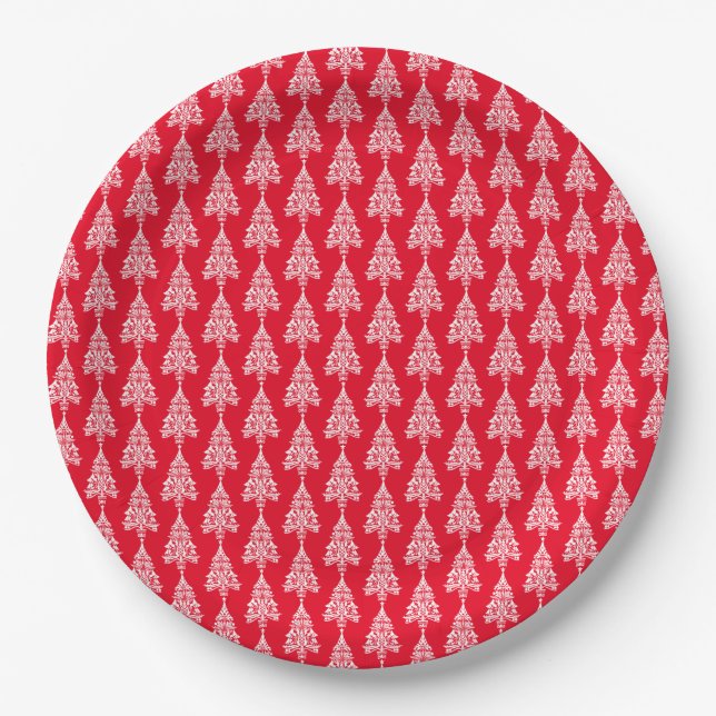 Scandinavian traditional Christmas Decorations Paper Plates (Front)