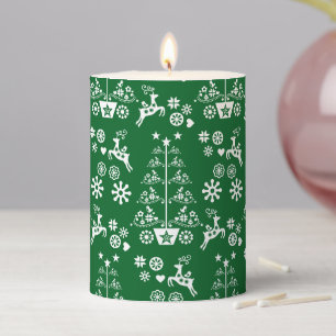 Scandinavian Traditional Christmas Decorations Pillar Candle