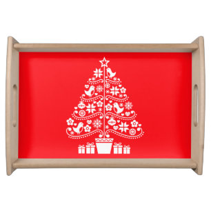 Scandinavian Traditional Christmas Decorations Serving Tray
