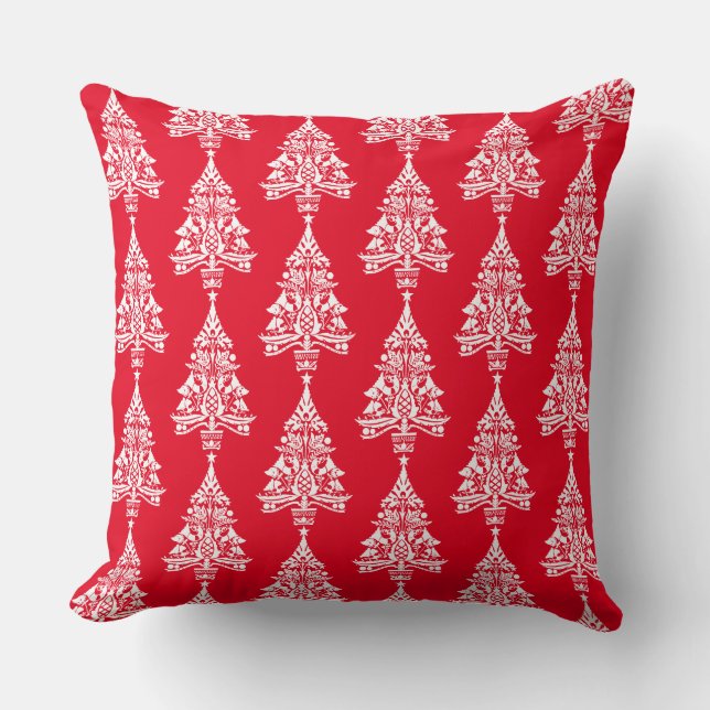 Scandinavian Traditional Christmas Decorations Throw Pillow (Front)