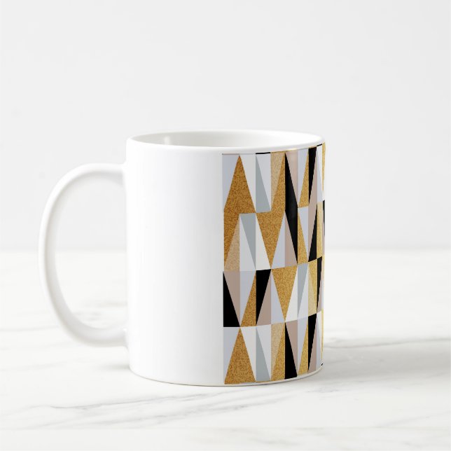Scandinavian Triangles: Christmas Color Pattern. Coffee Mug (Left)