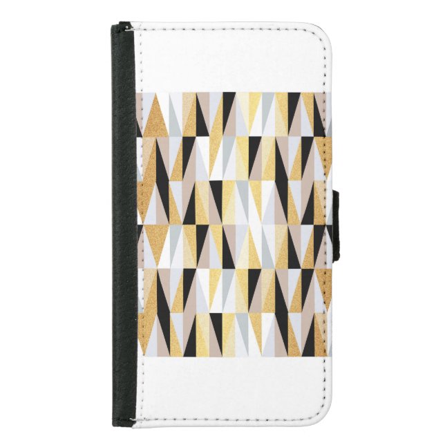 Scandinavian Triangles: Christmas Color Pattern. Samsung Galaxy Wallet Case (Front)