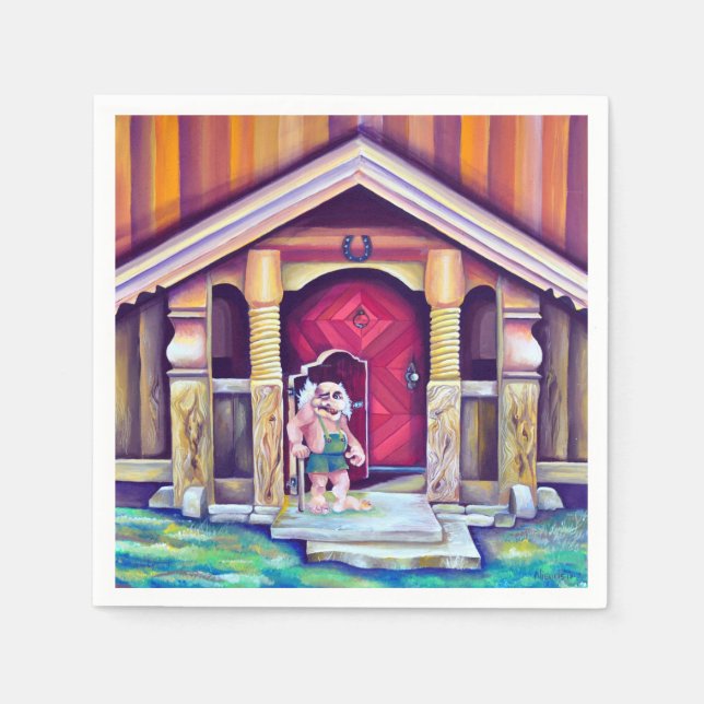 Scandinavian Troll Sweden Traditions Napkins (Front)