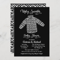 Scandinavian Ugly Sweater Baby Shower Invitation