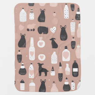 Scandinavian Valentine’s Baby Swaddle Blanket