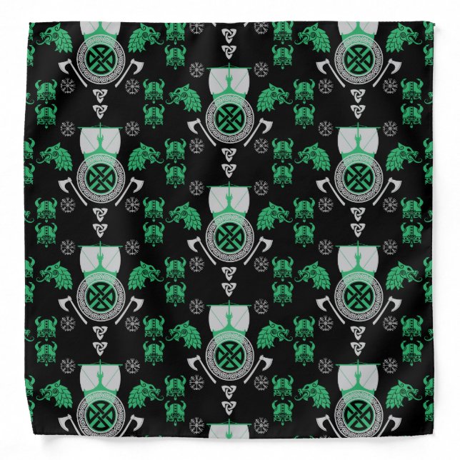 Scandinavian Viking Norsemen Home Decor Bandana (Front)