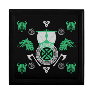 Scandinavian Viking Norsemen Home Decor Gift Box
