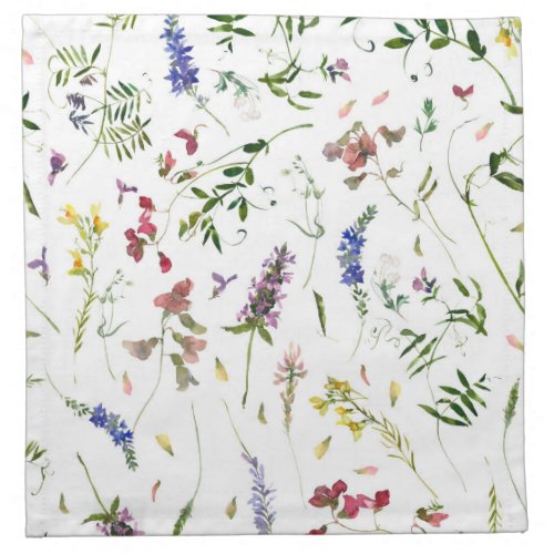 Scandinavian Wildflowers Meadow Cloth Napkin