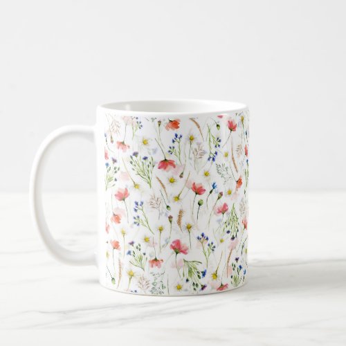 Scandinavian Wildflowers Meadow Coffee Mug
