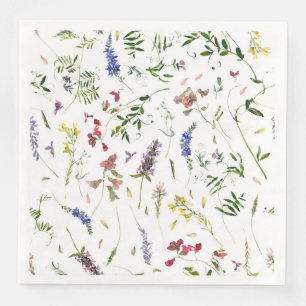 Scandinavian Wildflowers Meadow Paper Dinner Napkins
