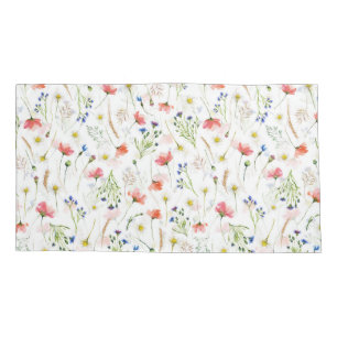 Scandinavian Wildflowers Meadow Pillow Case