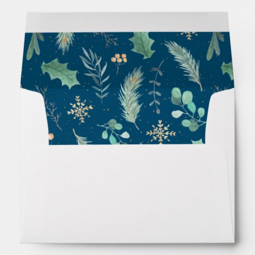 Scandinavian Winter Return Address Envelope