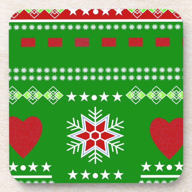 Scandinavian Winter Scene Drink Coaster (Front)