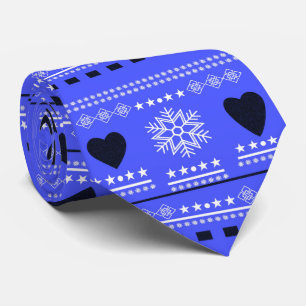 Scandinavian Winter Scene Neck Tie