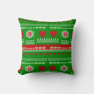 Scandinavian Winter Scene Throw Pillow