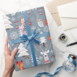 Scandinavian Woodland Animals Christmas Holiday    Wrapping Paper<br><div class="desc">Scandinavian Woodland Animals Christmas ,  X mas ,  Winter  wrapping paper.</div>