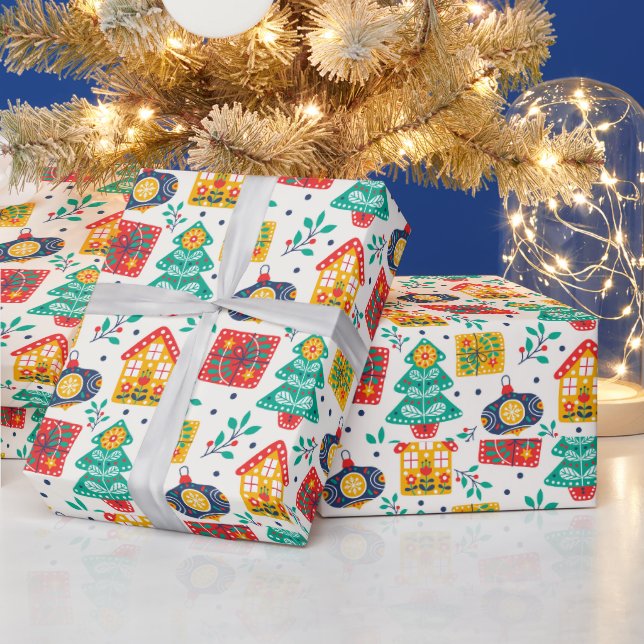 Scandinavian Woodland Christmas  Kids Christmas  Wrapping Paper (Holidays)