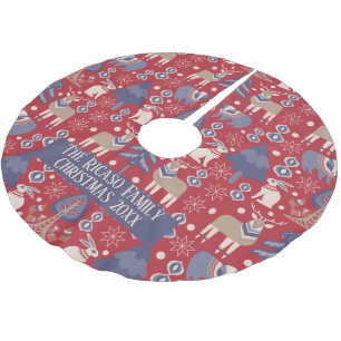 Scandinavian Woodland Winter  Personalized Brushed Polyester Tree Skirt