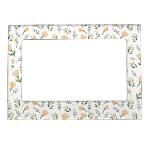 Scandinavian Yellow Floral Magnetic Frame