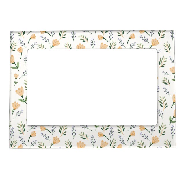 Scandinavian Yellow Floral Magnetic Frame (Front)