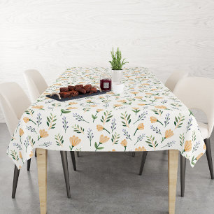 Scandinavian Yellow Floral Tablecloth