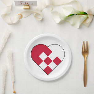 Scandinavian Yule Hear Paper Plates