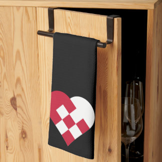 Scandinavian Yule Heart - Nordic Christmas Deco - Kitchen Towel