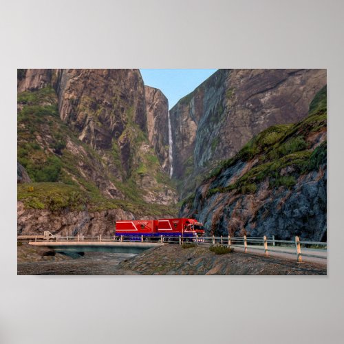 Scania 141 p vej til Honningsvg Norge Poster