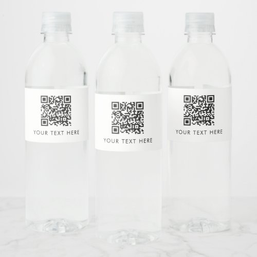 Scannable Business Website QR Code Advertising Water Bottle Label