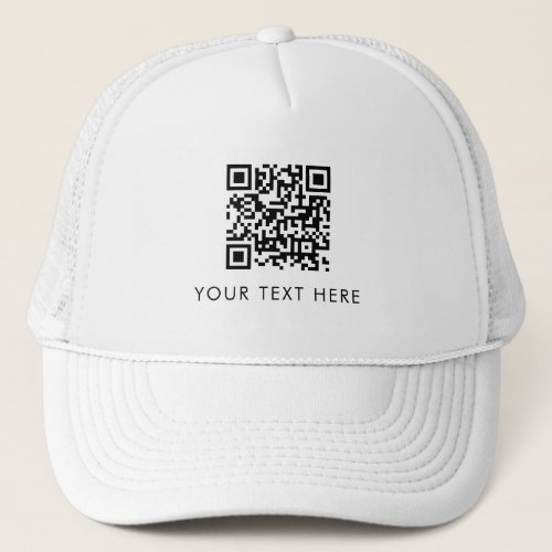Scannable Business Website QR Code Text Employee  Trucker Hat