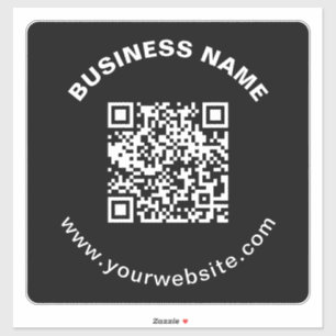 scannable instant access qr,modern minimal black w sticker