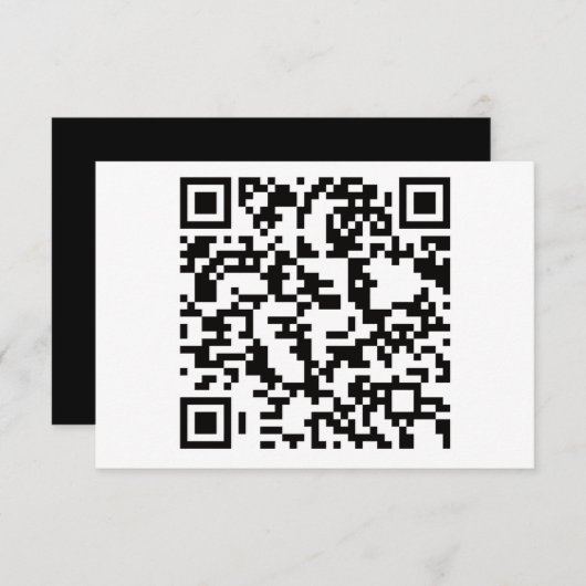 Scannable QR Bar code (Front/Back)