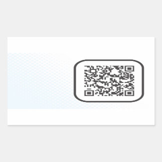 Scannable QR Bar code Rectangular Sticker