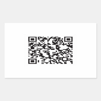 Scannable QR Bar code Rectangular Sticker