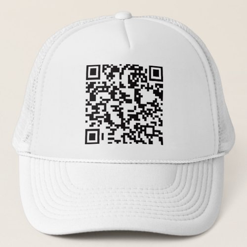 Scannable QR Bar code Trucker Hat