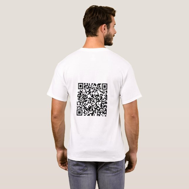 Scannable QR Code Basic Tee for Men Customized (Back Full)